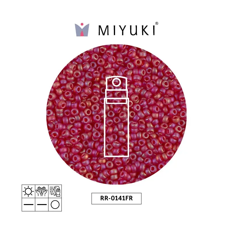 Mostacilla Miyuki rocalla 11/0 RR0141FR matte transparent ruby x 10g