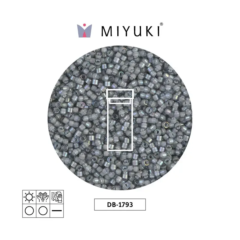 Miyuki delica 11/0 DB1793 forrado gris AB x 3g