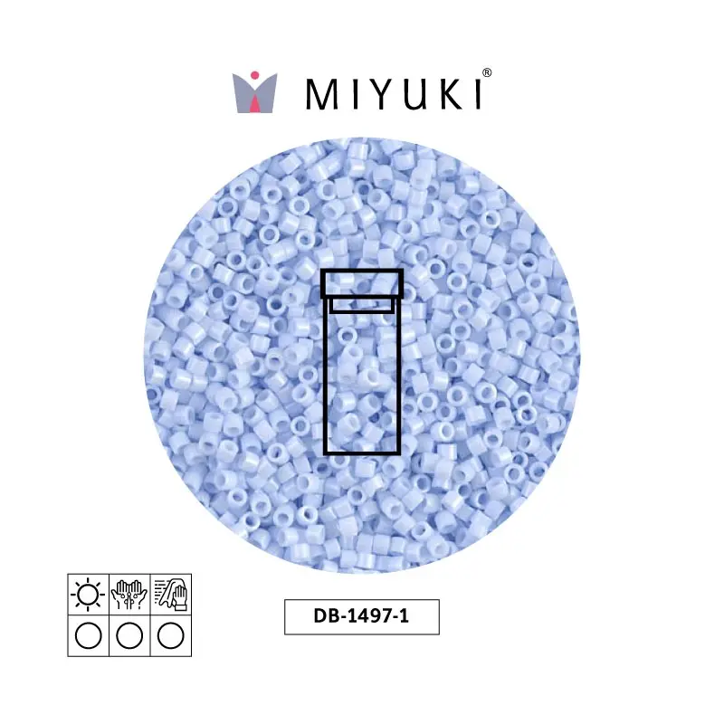 Miyuki delica 11/0 DB1497-1 opaco claro cielo azul x 3g