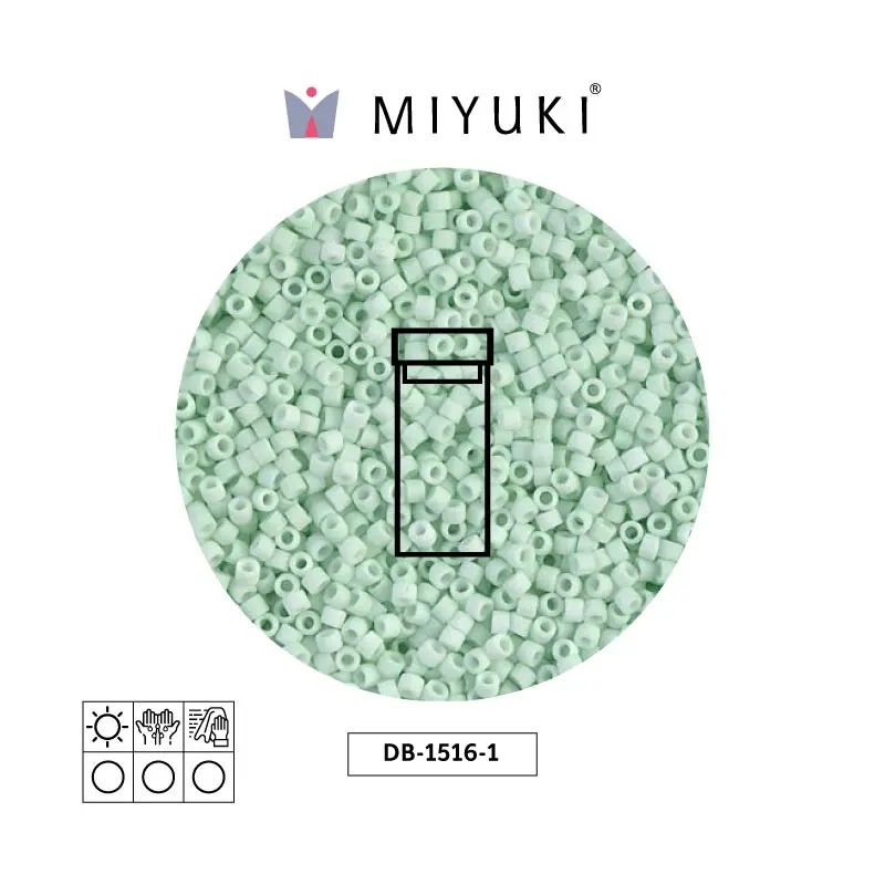 Miyuki delica 11/0 DB1516-1 matte opaque light mint x 3g