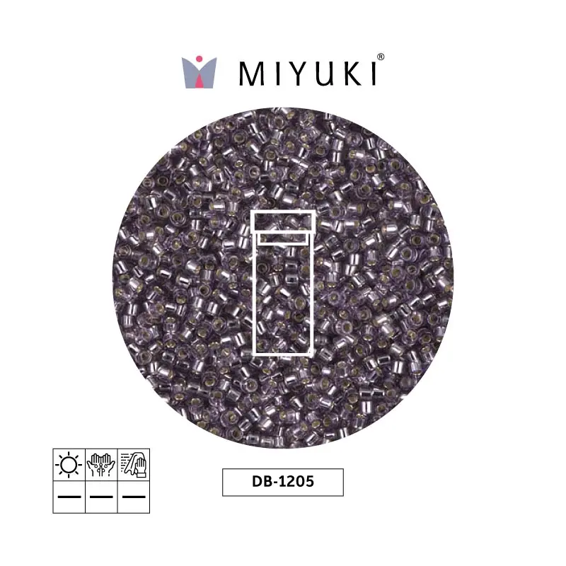 Miyuki delica 11/0 DB1205 plateado forrado claro amethyst x 3g