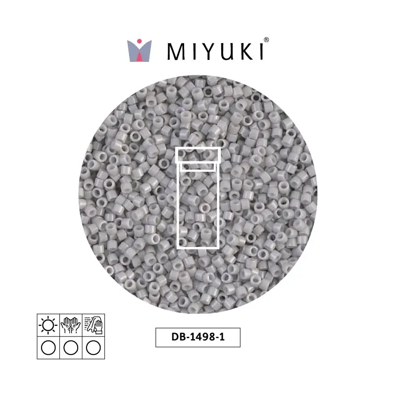 Miyuki delica 11/0 DB1498-1 opaque light smoke x 3g