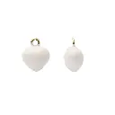 Dije esmaltado blanco corazon 12mm W09919A10Y x und