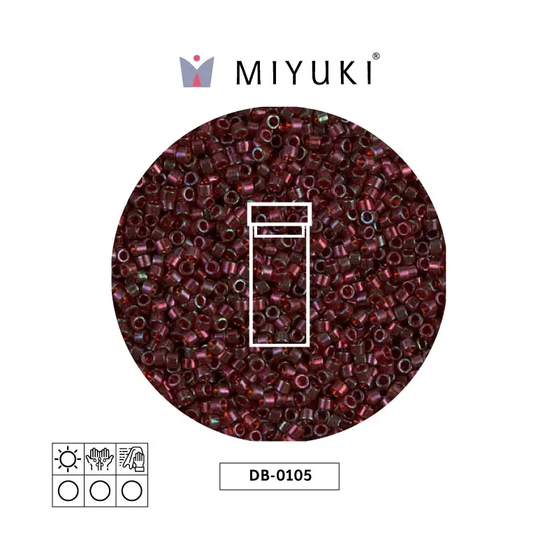 Miyuki delica 11/0 DB0105 rojo dorado lusterr x 3g