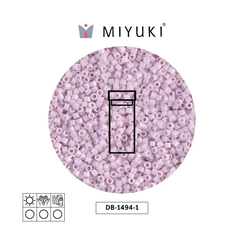 Miyuki delica 11/0 DB1494-1 opaco pálido rosa x 3g