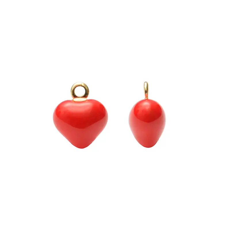 Dije esmaltado rojo corazon 12mm W09919A10Y x und