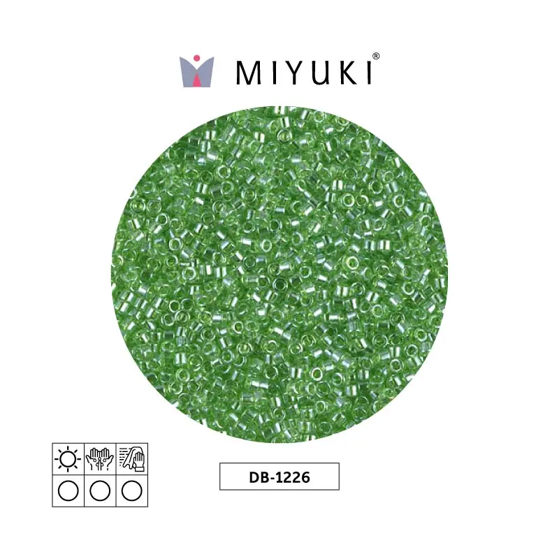 Miyuki delica 11/0 DB1226 transparente verde lusterr x 50g