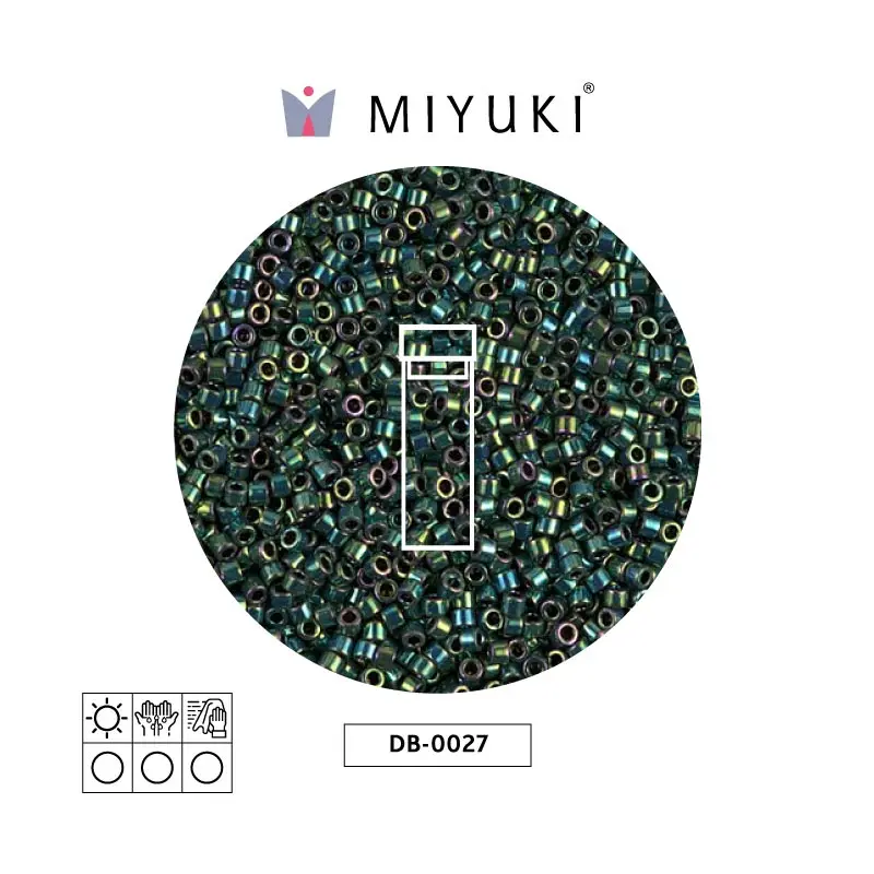 Miyuki delica 11/0 DB0027 metalizado azul verdoso AB x 2G
