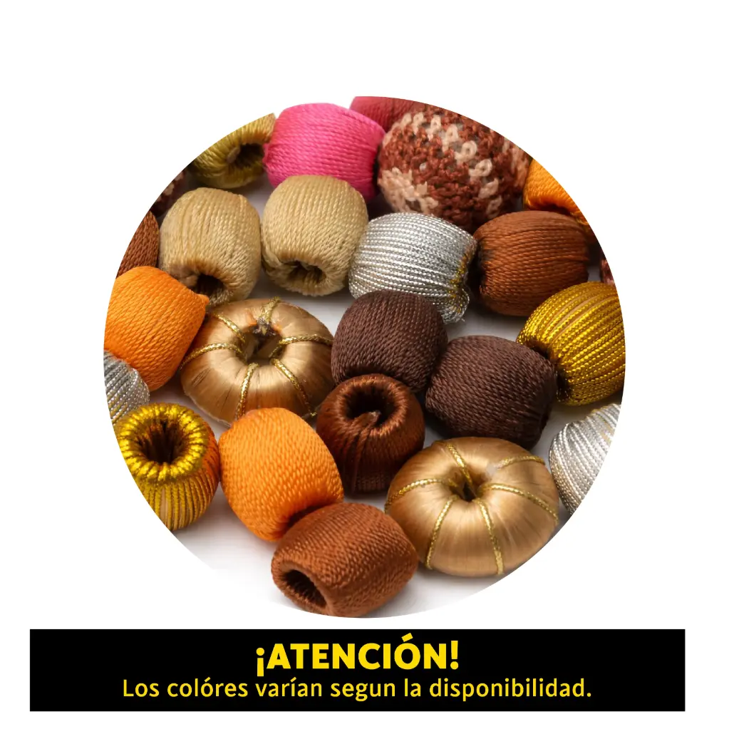 Bolas forradas en hilo x 6 unidades