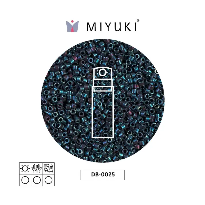 Miyuki delica 11/0 DB0025 metalizado opaco azul x 10g