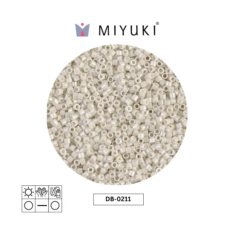 Miyuki delica 11/0 DB0211 opaco alabaster brillo x 50g