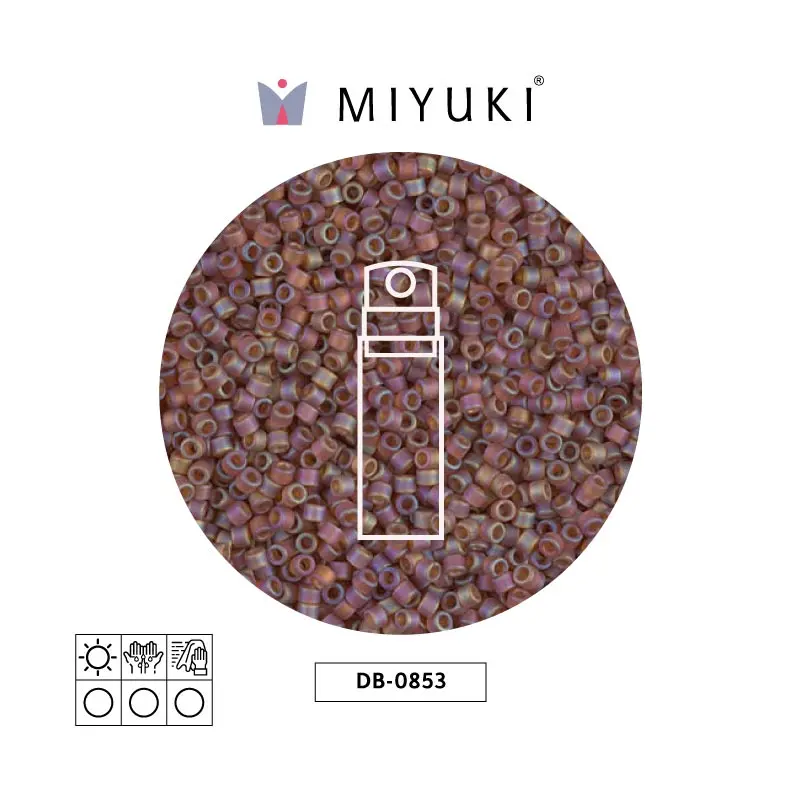 Miyuki delica 11/0 DB0853 mate transparente oscuro morado AB x 10g