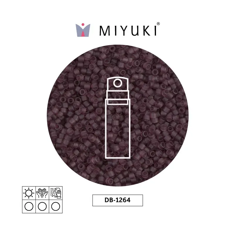 Miyuki delica 11/0 DB1264 mate transparente mauve x 10g