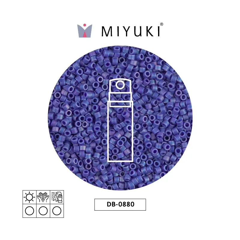 Miyuki delica 11/0 DB0880 mate opaco azul AB iridiscentex 10g