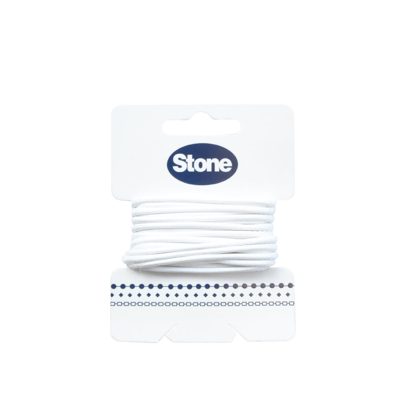 Cordon vibora 2mm blanco x 3m