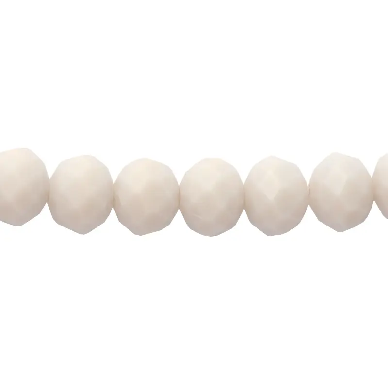 Murano rondela facetada 8mm light gray 55 x 62und