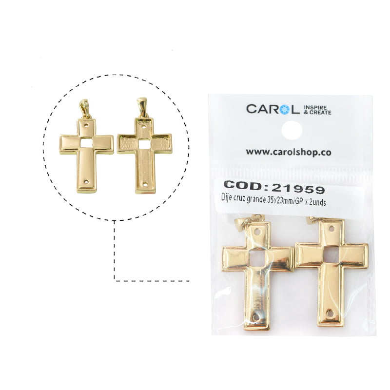 Cruz grande 35x23mm/GP x 2unds