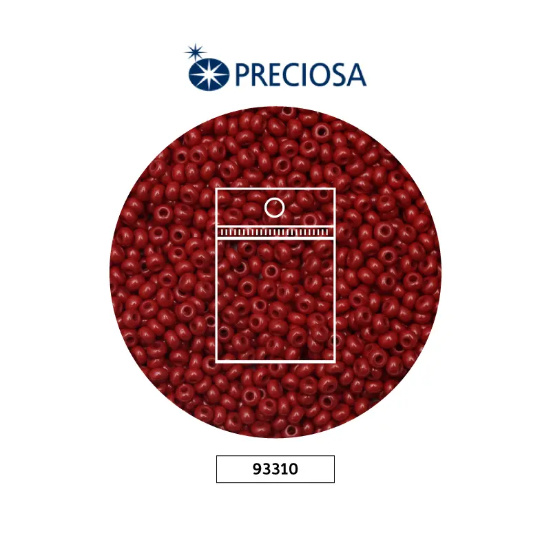 Mostacilla checa preciosa 10/0 93310 OP vinotinto x 50g