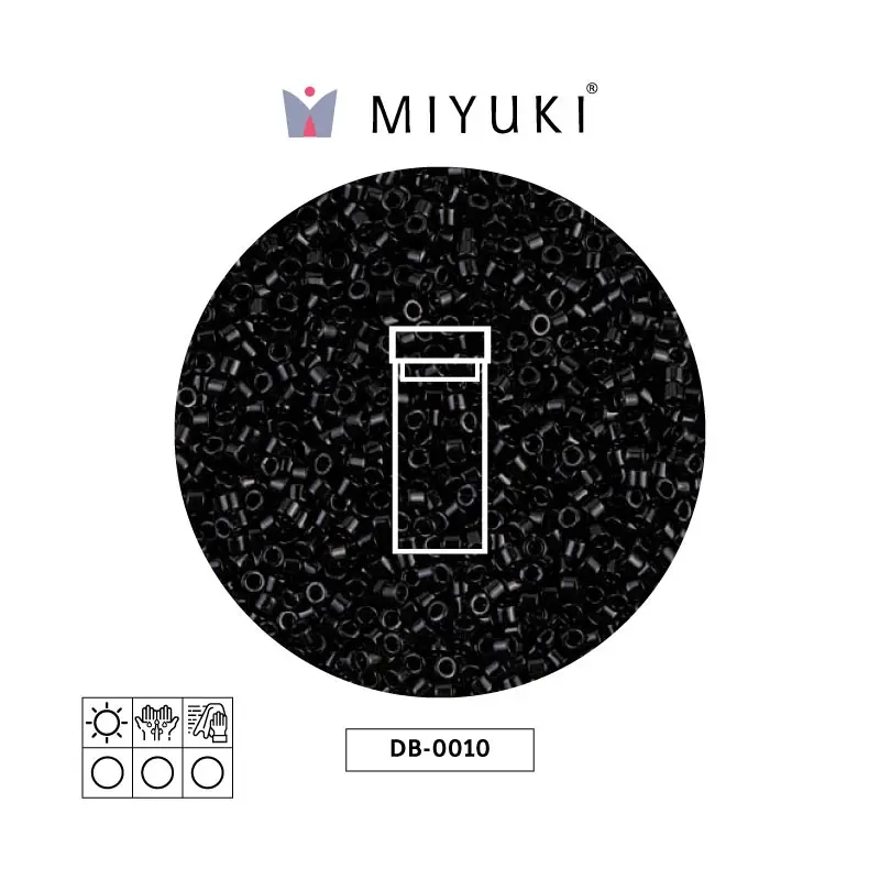 Miyuki delica 11/0 DB0010 negro x 3g
