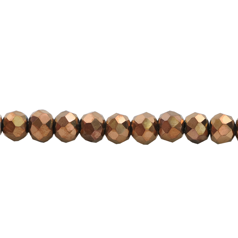Murano rondela facetada 3mm bronze 129 x 110unds