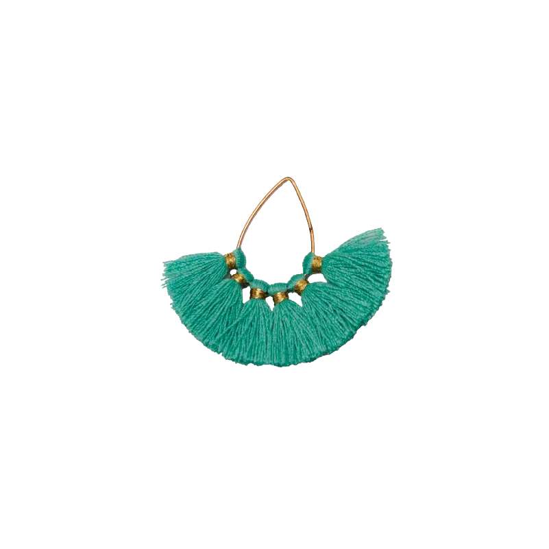 Borla 1.5cm gota 14x22mm  turquesa Q1-26 x und