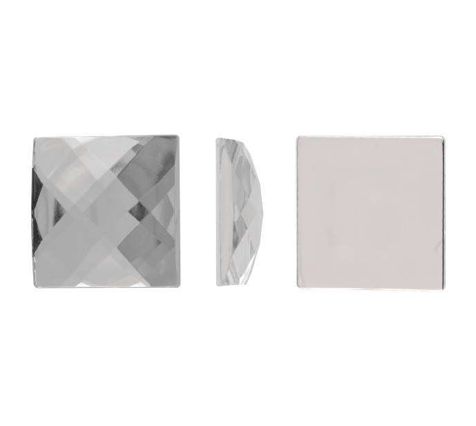 Acrilico K1026 cuadrado plano 10mm crystal 2 x und