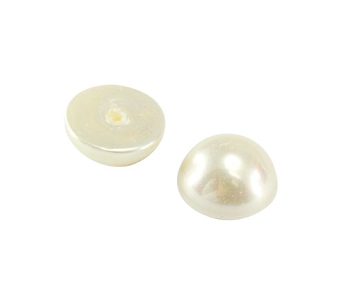 Media perla sintetica base plana 1H 9mm cream A-03 x und