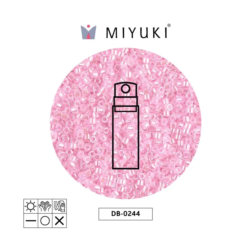 Miyuki delica 11/0 DB0244 forrado claro rosado x 10g