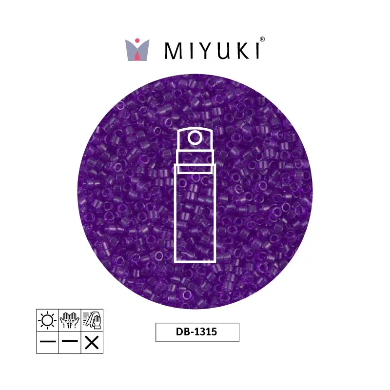 Miyuki delica 11/0 DB1315 transparente morado x 10g