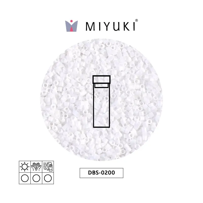 Miyuki delica 15/0 DBS0200 opaco tiza blanco x 2G
