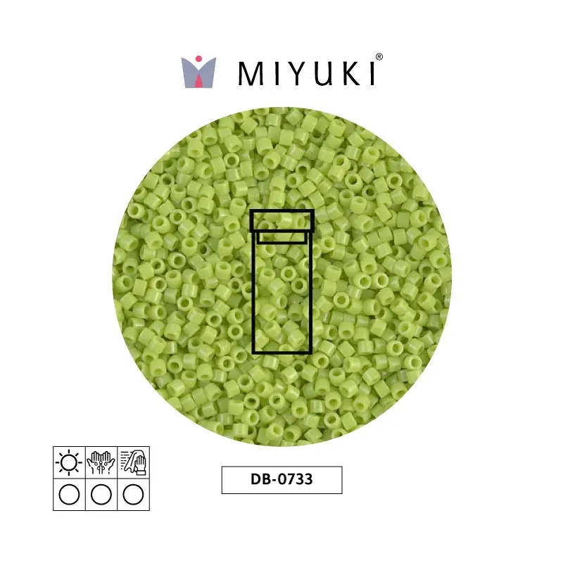 Miyuki delica 11/0 DB0733 verde chartreuse opaco x 3g
