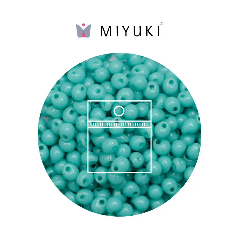 Miyuki drop beads 2.8mm DP0012l opaco caribe azul verdoso x 25g