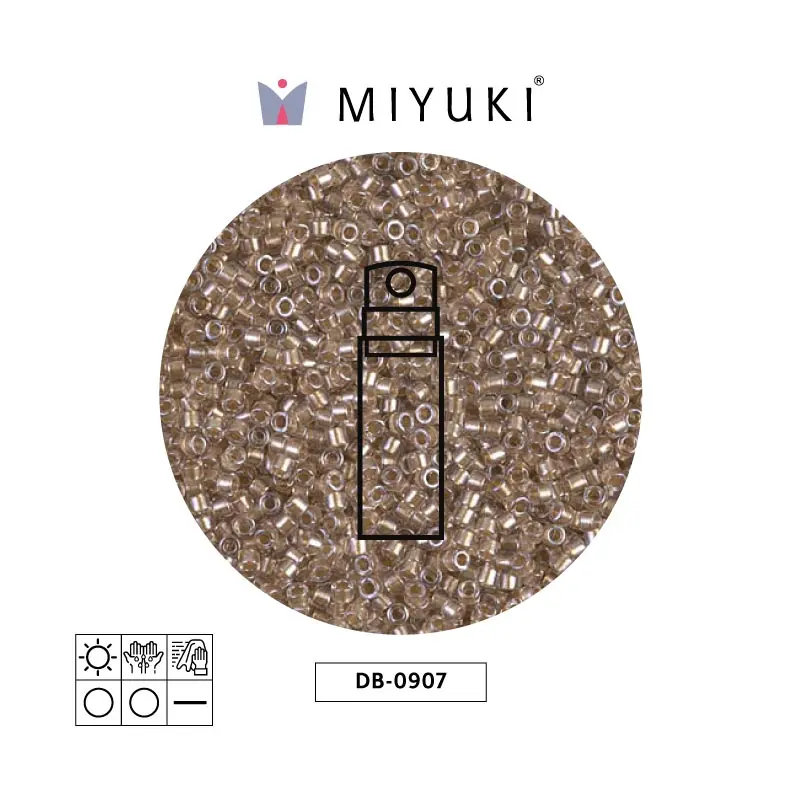 Miyuki delica 11/0 DB0907 sparkling beige forrado cristal x 10g