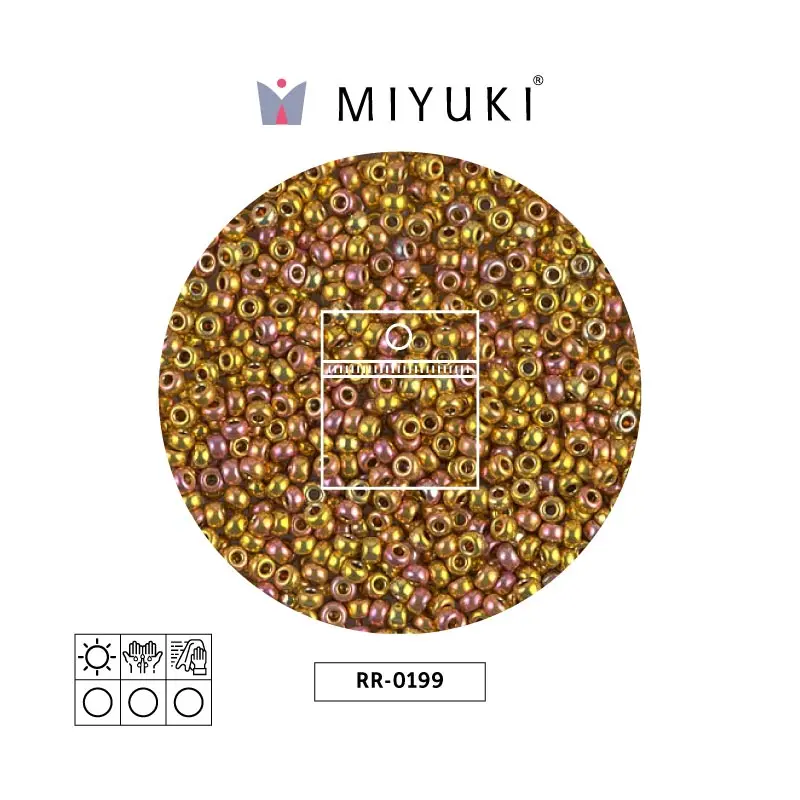 Mostacilla Miyuki rocalla 11/0 RR0199 24kt dorado AB x 25g