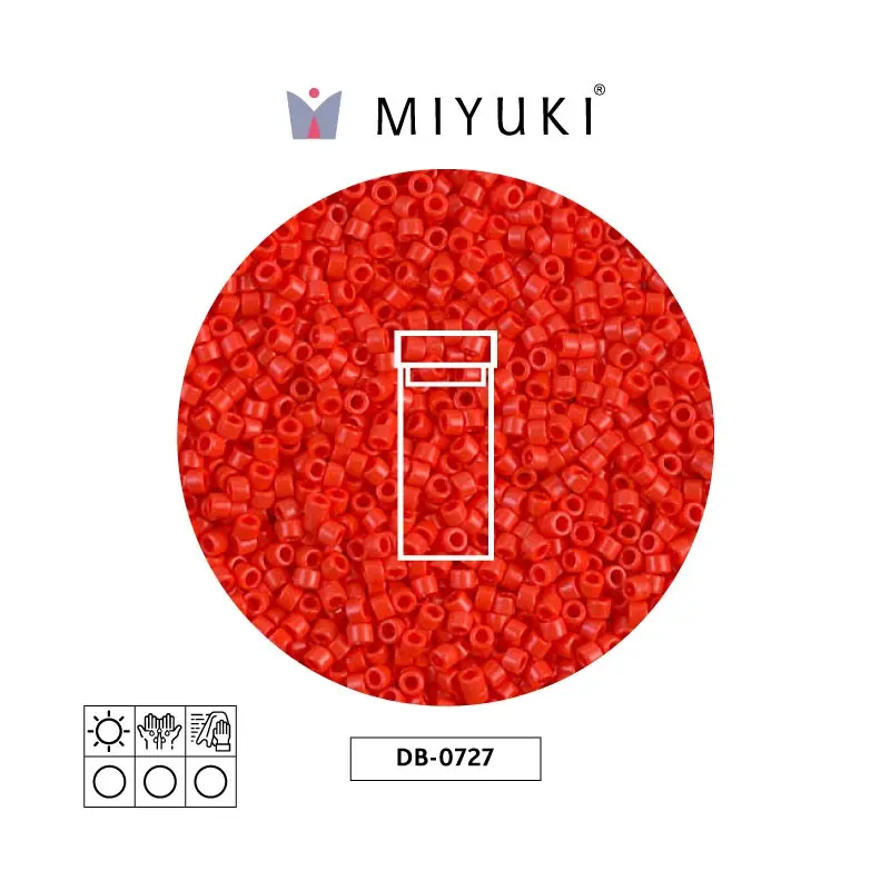 Miyuki delica 11/0 DB0727 opaco claro rojo x 3g