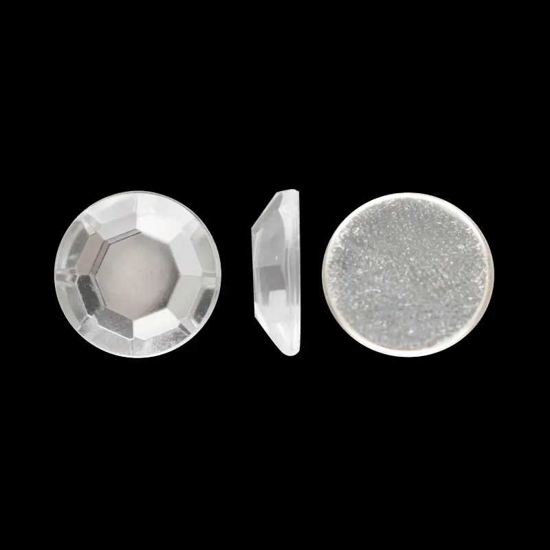 Acrilico K1007 redondo plano 12mm crystal 2 x und