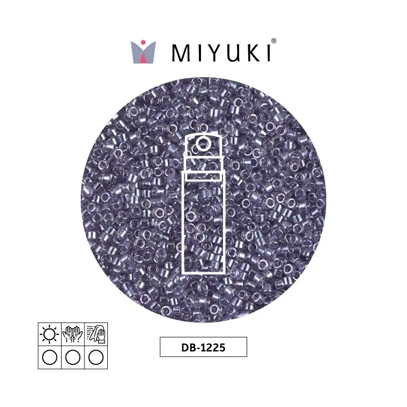 Miyuki delica 11/0 DB1225 transparente claro amethyst lusterr x 10g