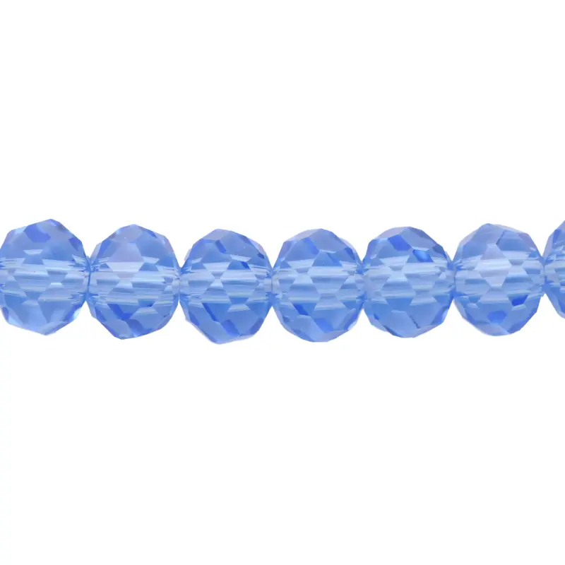 Murano rondela facetada 6mm light sapphire 04 x 82unds