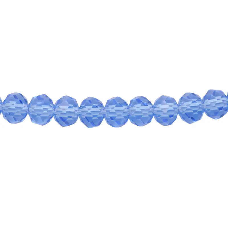 Murano rondela facetada 6mm light sapphire 04 x 82unds