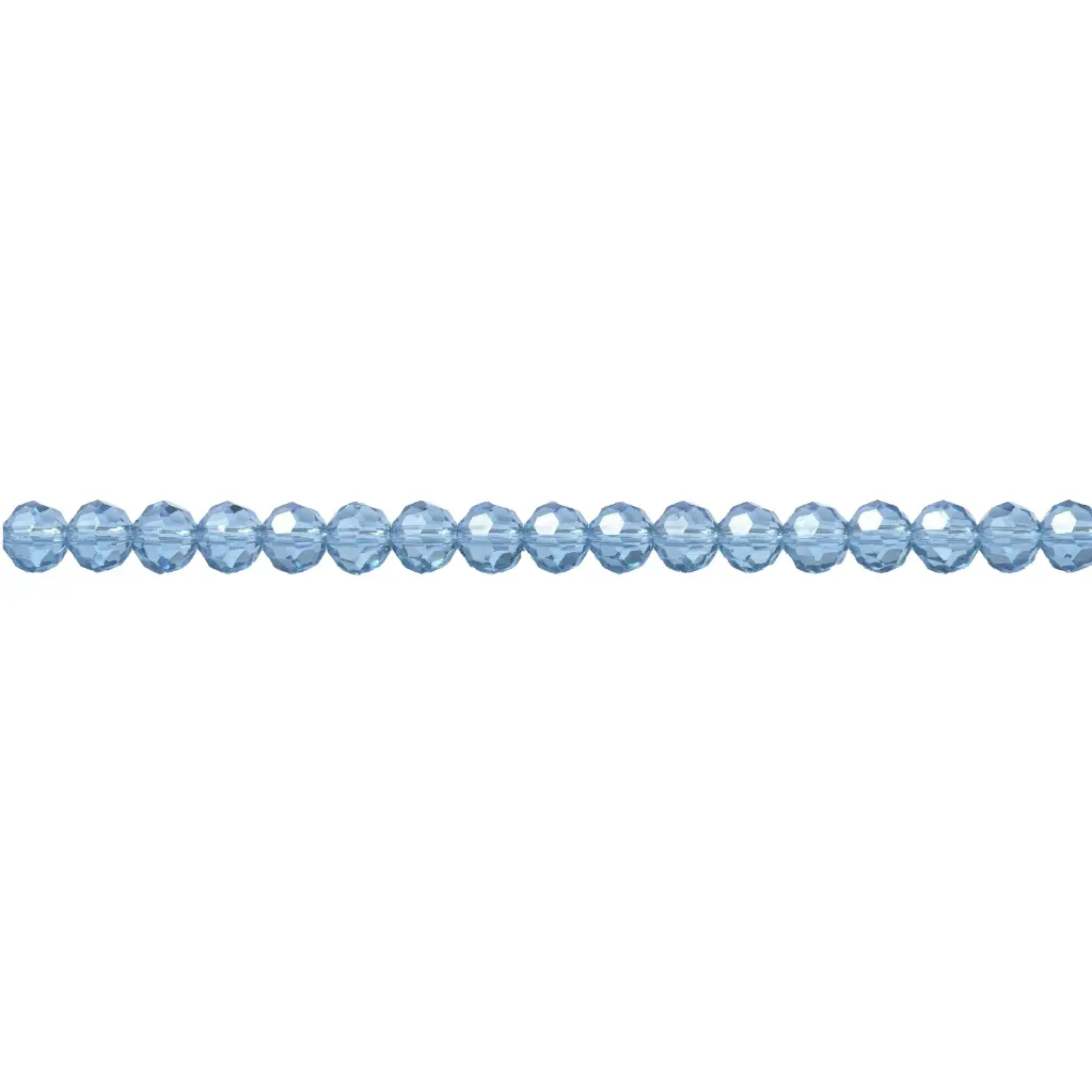 Murano rondela facetada 4mm light sapphire 2AB x 125unds