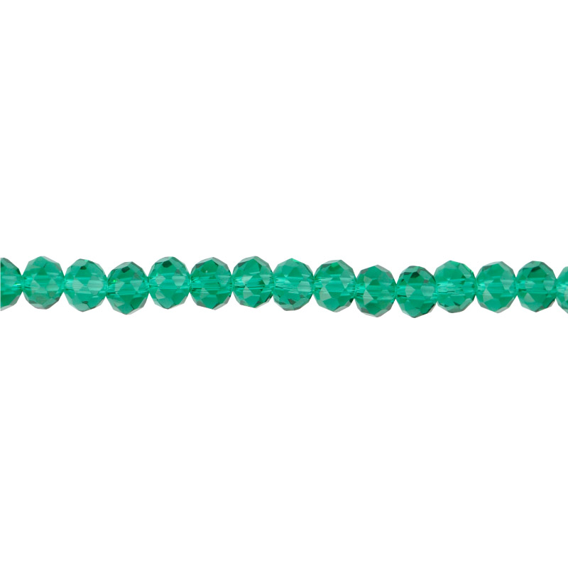 Murano rondela facetada 8mm emerald 20 x 64 unds