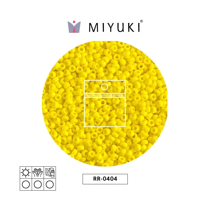Mostacilla Miyuki rocalla 11/0 RR0404 opaco amarillo x 25g