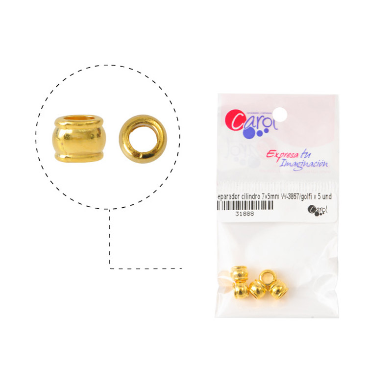 Separador cilindro 7x5mm W-3867/Golfi x 5 und