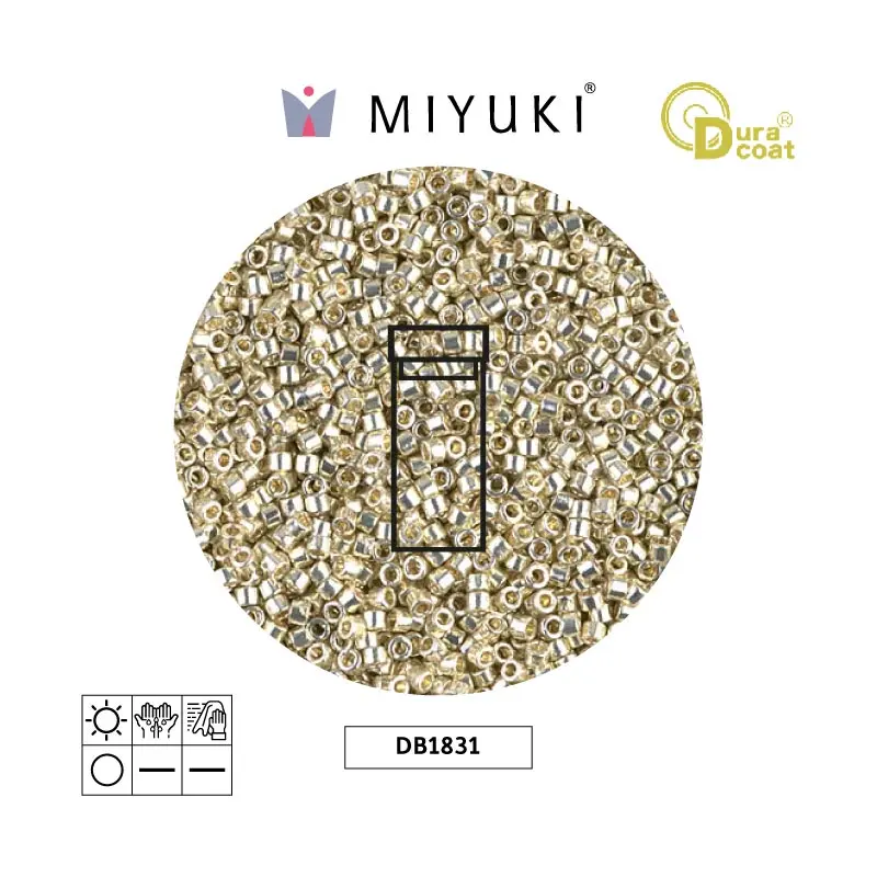 Miyuki delica 11/0 DB1831 plateado galvanizado x 3g