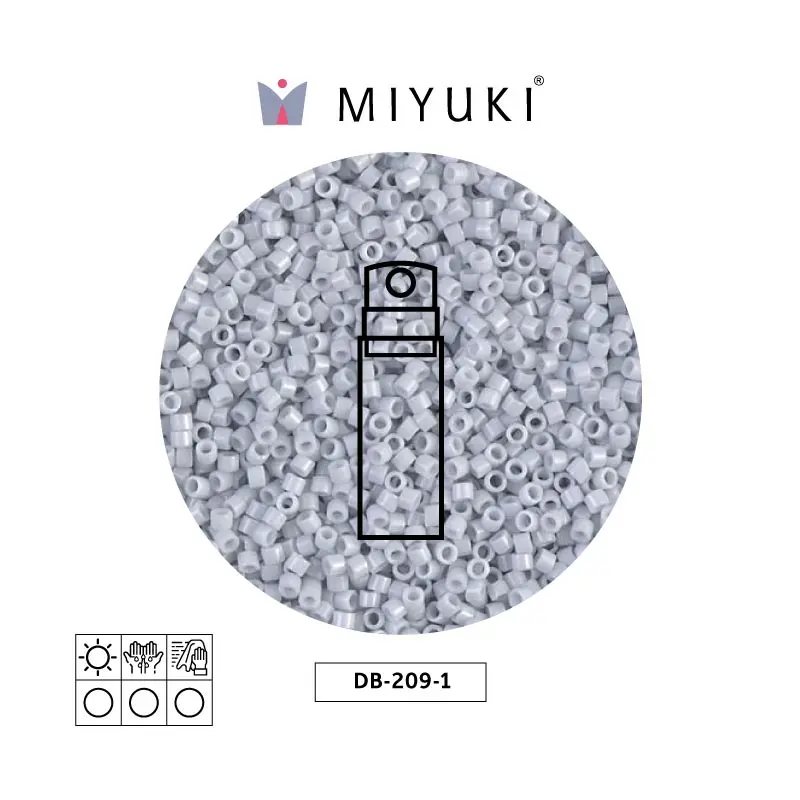 Miyuki delica 11/0 DB0209-1 opaco claro gris lusterr x 10g