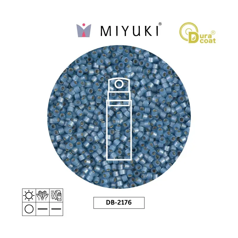 Miyuki delica 11/0 DB2176 duracoat azul satinado x 10gr