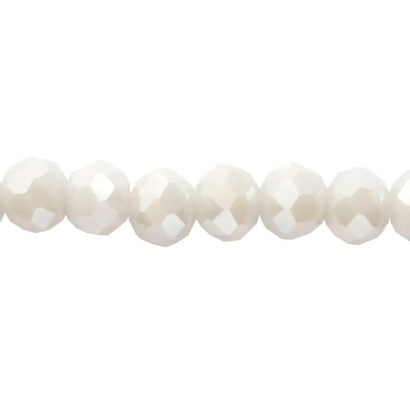 Murano rondela facetada 3mm light grey mate 55AB x 110unds
