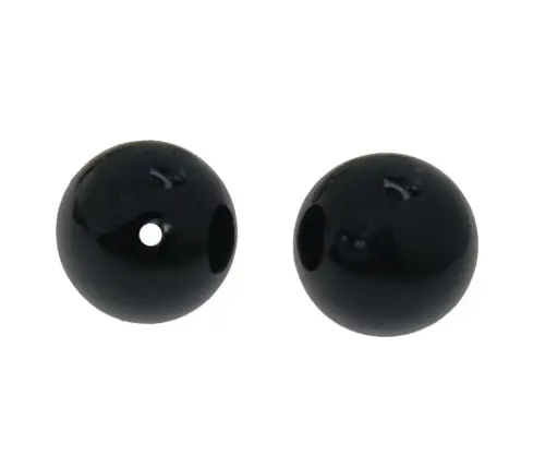 Perla sintetica redonda 12mm jet A-70 x Libra (500 unidades)
