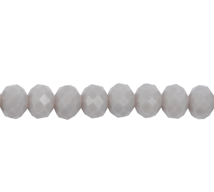 Murano rondela facetada 4mm gris mate 56 x 110unds