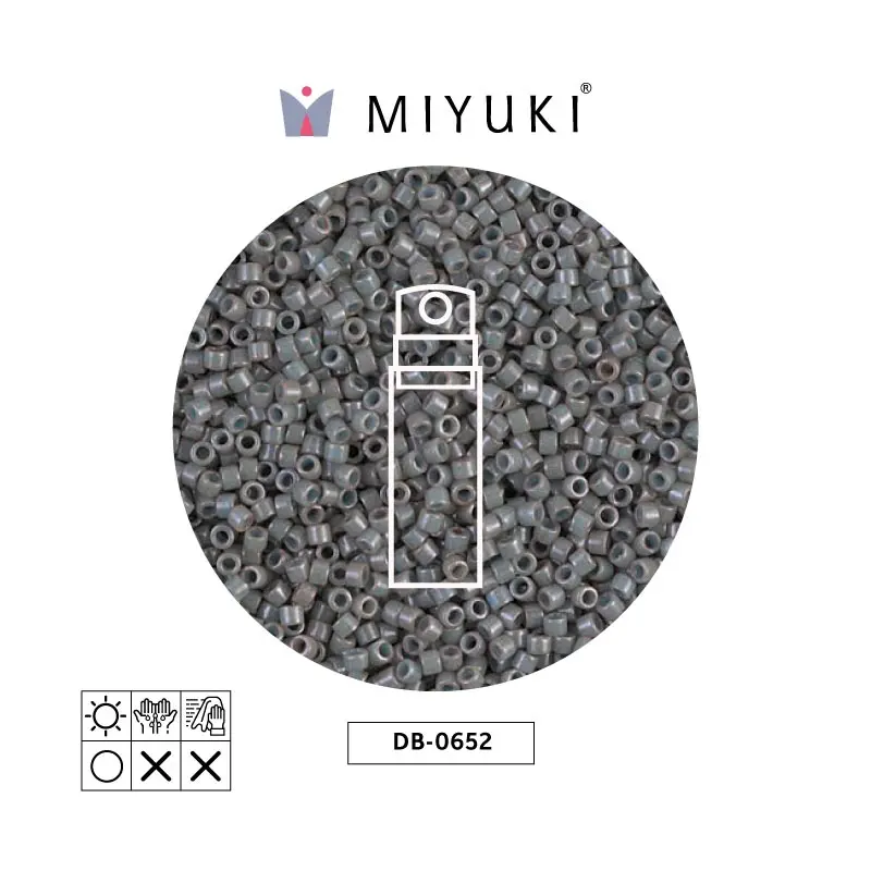 Miyuki delica 11/0 DB0652 opaco gris x 10g